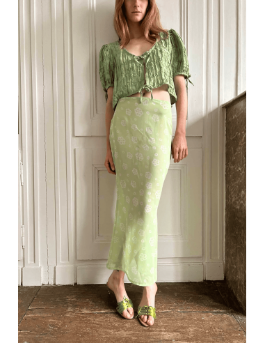 READY TO SHIP - Transparent flowers green muslin skirt mermaid skirt Les magasins à Paris