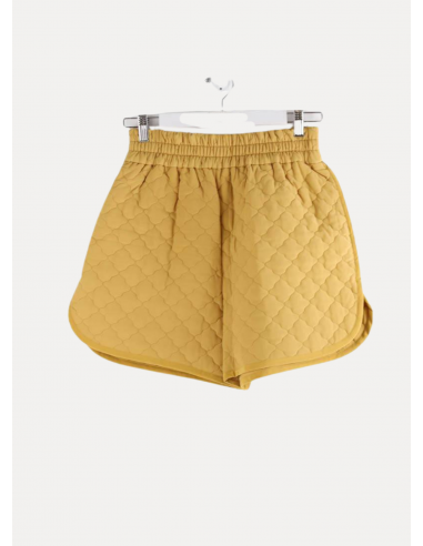 Short en soie Fendi jaune. Matière principale soie. Taille 36. Pour