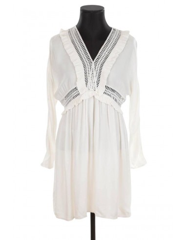 Robe blanc  Maje blanc. Matière principale viscose. Taille 36. Profitez des Offres !