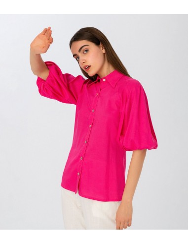 Fuchsia Puff Sleeve Shirt la colonne vertébrale