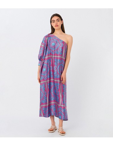 Amelie - Print One - Shoulder Maxi Dress de pas cher