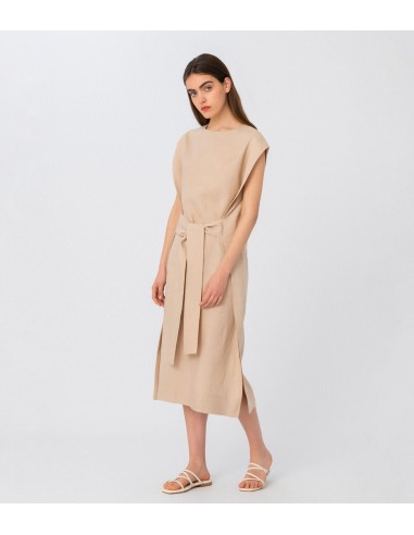 Linen Midi Dress pas cher 