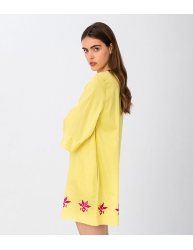 Embroidered Yellow Mini Dress votre